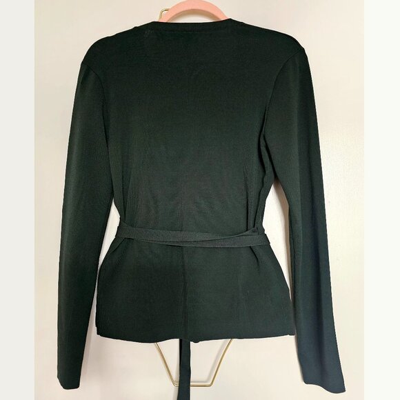 Ted Baker Gworji Long Sleeve Knit Wrap Top Blouse, Size 2, Emerald - Picture 3 of 14